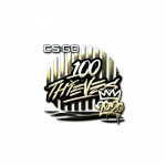 Наклейка | 100 Thieves (золотая) | РМР 2020